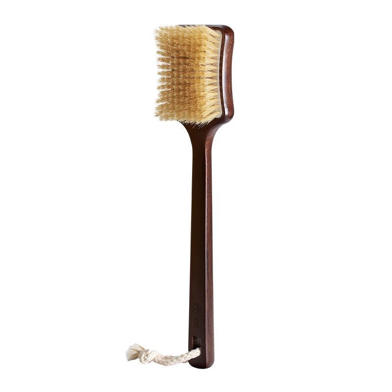 Bath Bristle Body Brush for Bathing, Long-Handled Back Scrubber, Self-Massage Brush