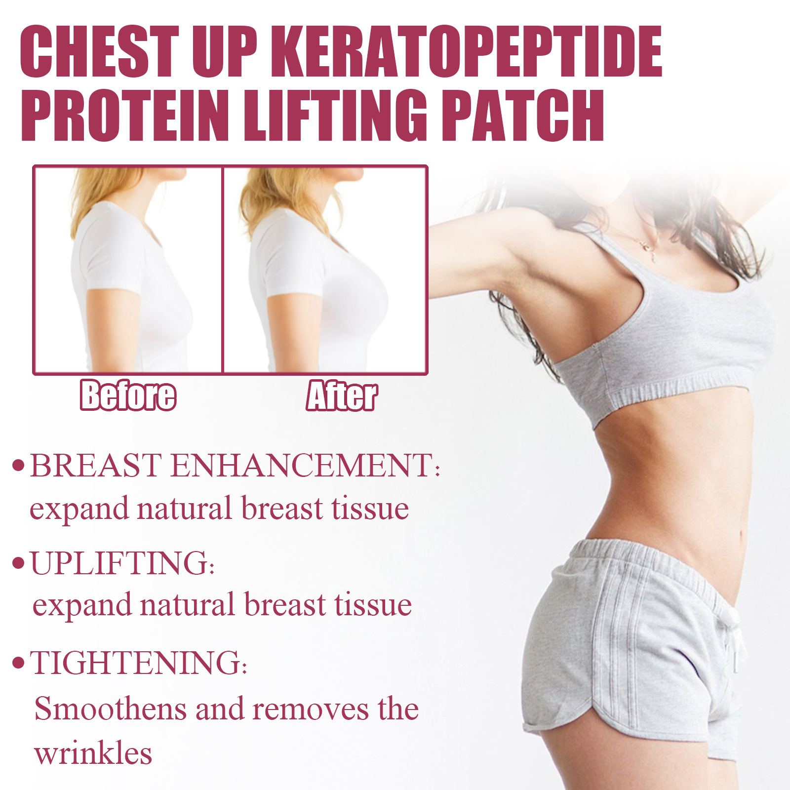 protein lifting OUHOE for tightening, preventing sagging, firming, plump and full massage care of the chest pa_voghion.com