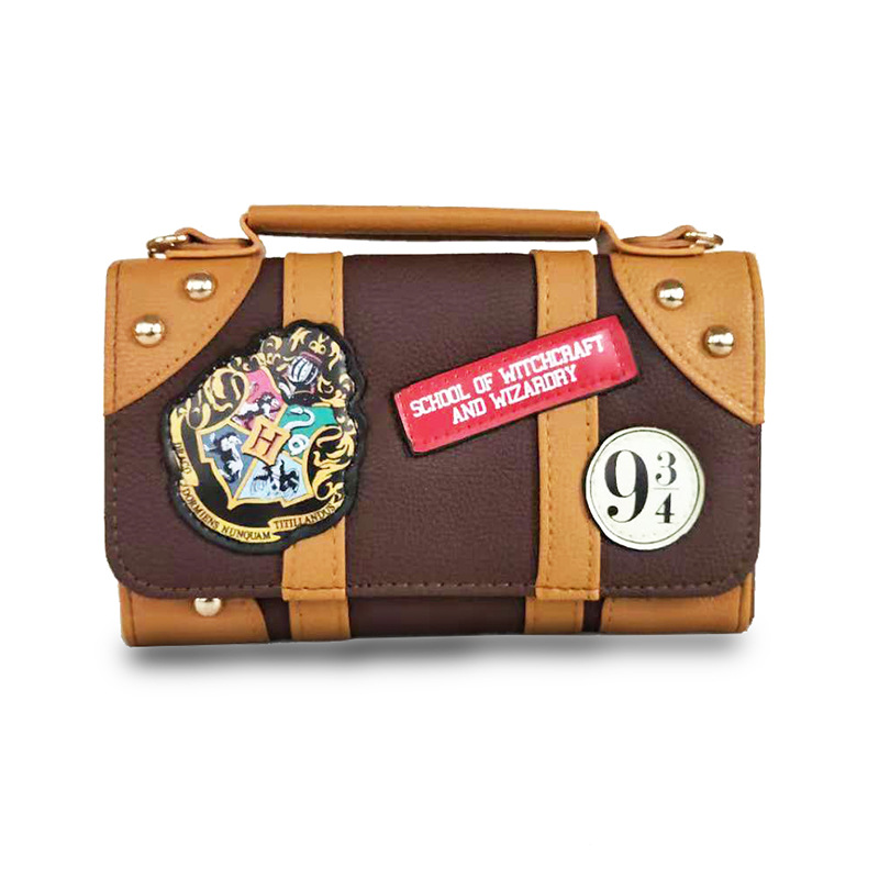 哈利波特包周边霍格沃茨校徽行李箱造型女式钱包链条包斜挎单肩包