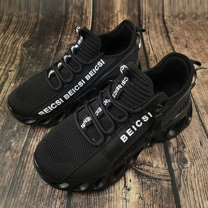 Cross-border daily outdoor plus size side pull fly woven sneaker couple summer breathable casual running fashion fashion shoes