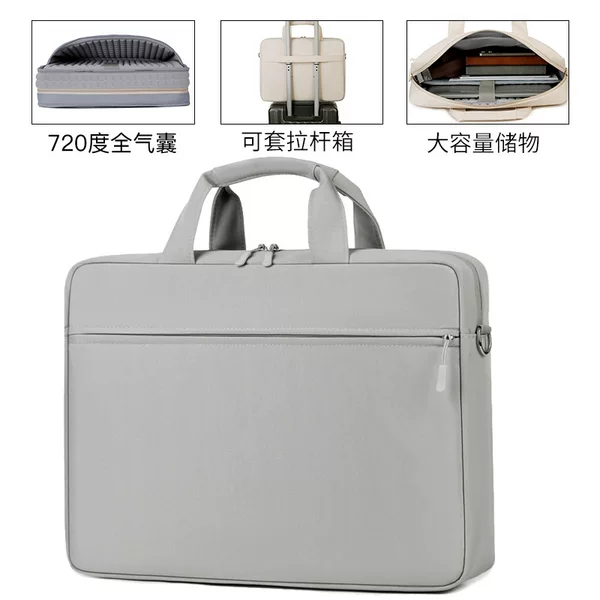 Laptop Bag with 720-Degree Full Airbag Protection Against Shock and Drops, Can Be Attached to a Trolley Case, Large Capacity, Business Travel