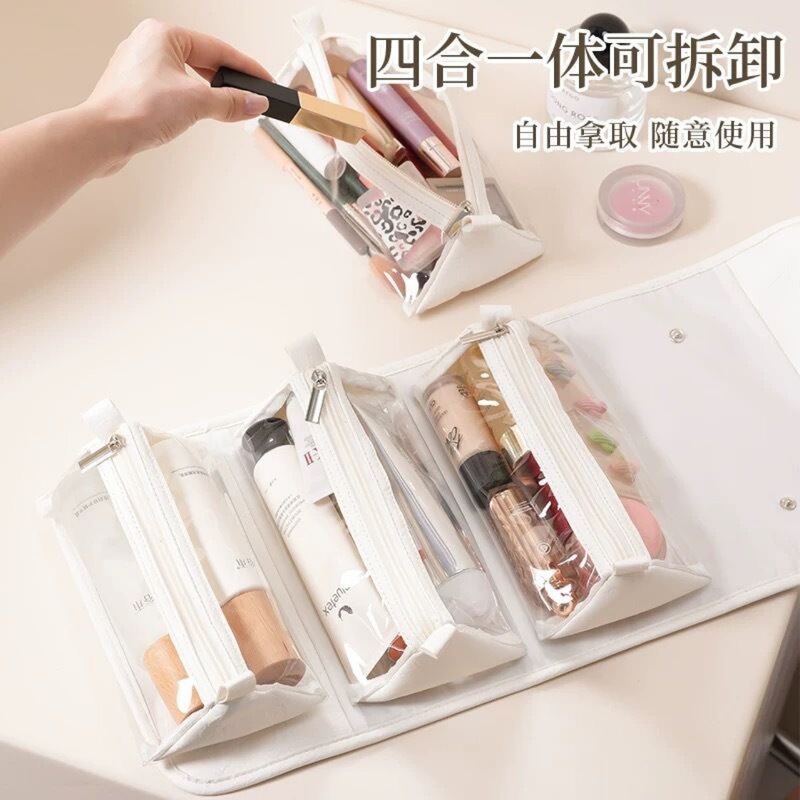 女性トラベルトイレタリーバッグポータブルハンギングオーガナイザー化粧品バッグトラベルサイズブラシセットメイクアップアクセサリー|undefined