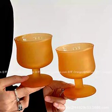 中古手工彩色水杯高颜值创意耐热咖啡玻璃杯网红新款mu16鸡尾酒杯
