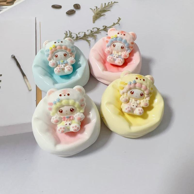漫画かわいい動物着用猫樹脂アクセサリー手作り diy クリーム接着剤靴バックルヘアピンペンダントジュエリー材料|undefined