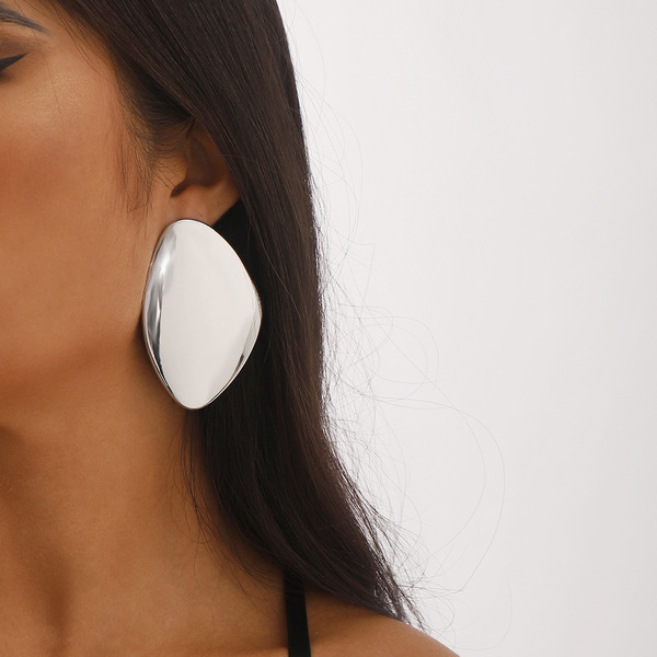 Trend glossy geometric earrings