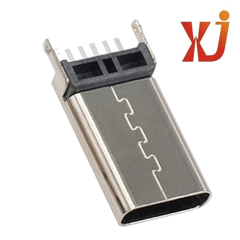 立插TYPE C插座H13mm  小型USB插座6pin  大电流TYPE C插孔180度