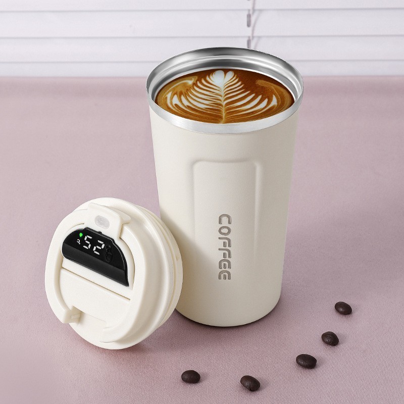 Taza Térmica de Café Inteligente de Acero Inoxidable 304 Con Tapa Portátil para Oficina y Hogar image 23