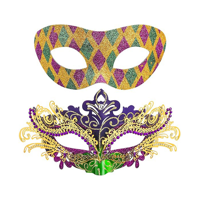 Amazon máscaras de baile de Halloween máscaras parejas máscaras disfraz de mitad cara máscara de carnaval