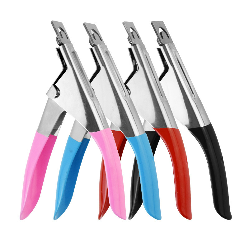 Cortaúñas Tipo U de Plástico y Acero Inoxidable, Boca Plana, para Manicura
