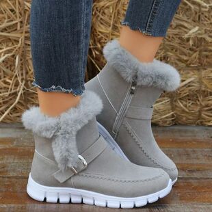 Winter Women Fur Warm Chelsea Snow Boots Casual Shoes New Sh