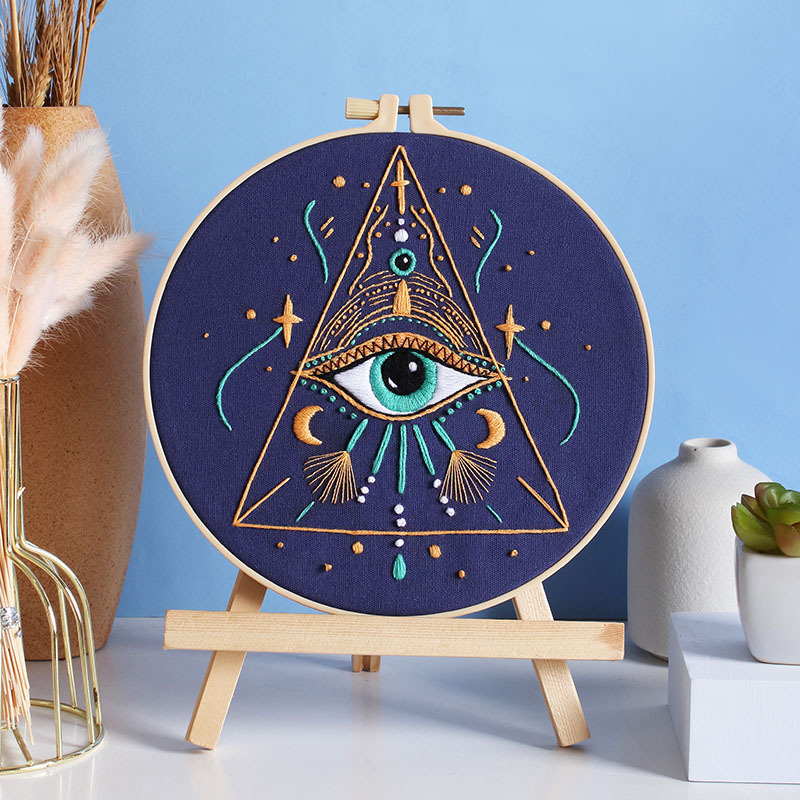 Original nuevo paquete de material bordado a mano DIY transfronterizo amazon inglés astral planeta ojos misteriosos