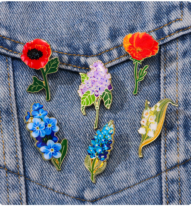All Seasons Season Elegant Lady Pin Flower Alloy Enamel Unisex Brooches