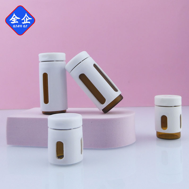现货供应新款透明西林瓶10ml外罩茶色西林瓶精华原液安瓶包材|undefined