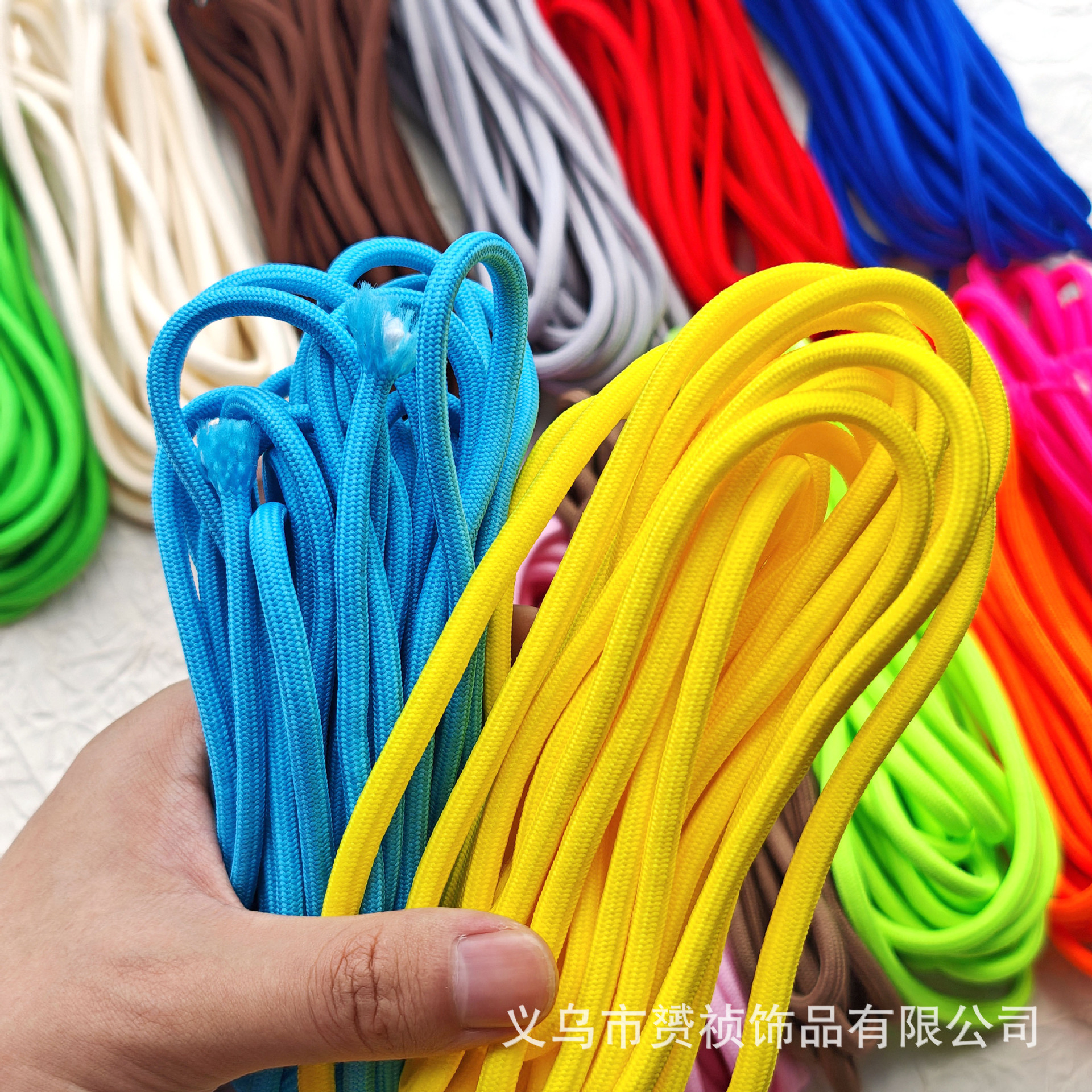 Cuerdas trenzadas de poliéster de color DIY accesorios accesorios de joyería hechos a mano cuerdas de cuentas de teléfono móvil llavero colgante paquete de material de cuerda