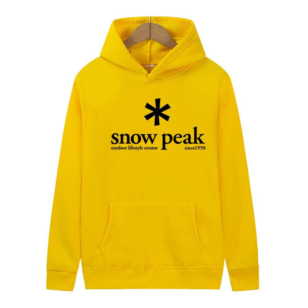 Snowflake pattern "snowpeak" carta print drawstring hooded