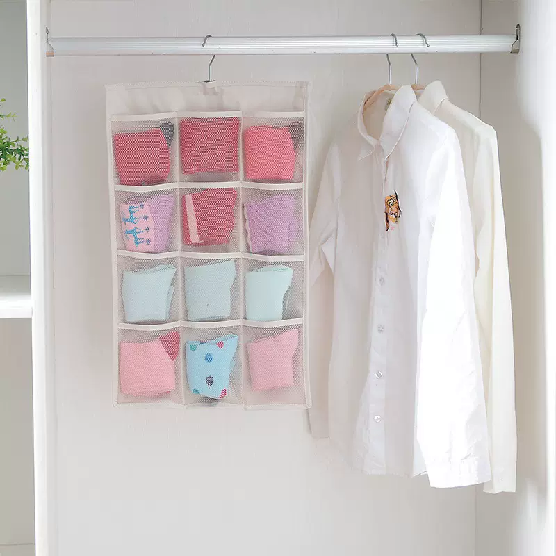 卧室收纳衣柜收纳袋挂袋内衣裤袜子衣橱门后挂式收纳神奇双面家用