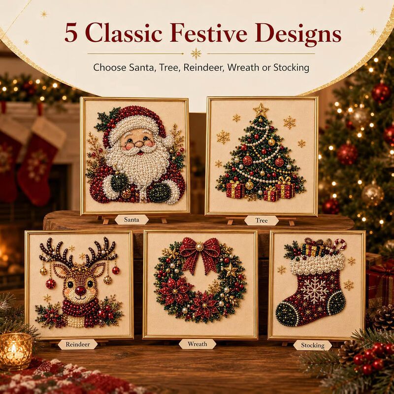 2026 Hot-Selling New Amazon Cross-Border Product DIY Christmas Small Frame Painting Pearl Diamond Painting Art Set 2026 Hot-Selling New Amazon Cross-Border Product DIY Christmas Small Frame Painting Pearl Diamond Painting Art Set