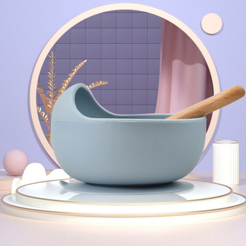 Food-Grade Silicone Children's Food Supplement Bowl, Infant Suction Cup Bowl with Suction Cup, Non-Slip, Environmentally Friendly, Baby Infant Feeding