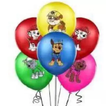 狗狗巡逻队主题气球生日派对聚会饰景加厚乳胶12寸汪汪队气球
