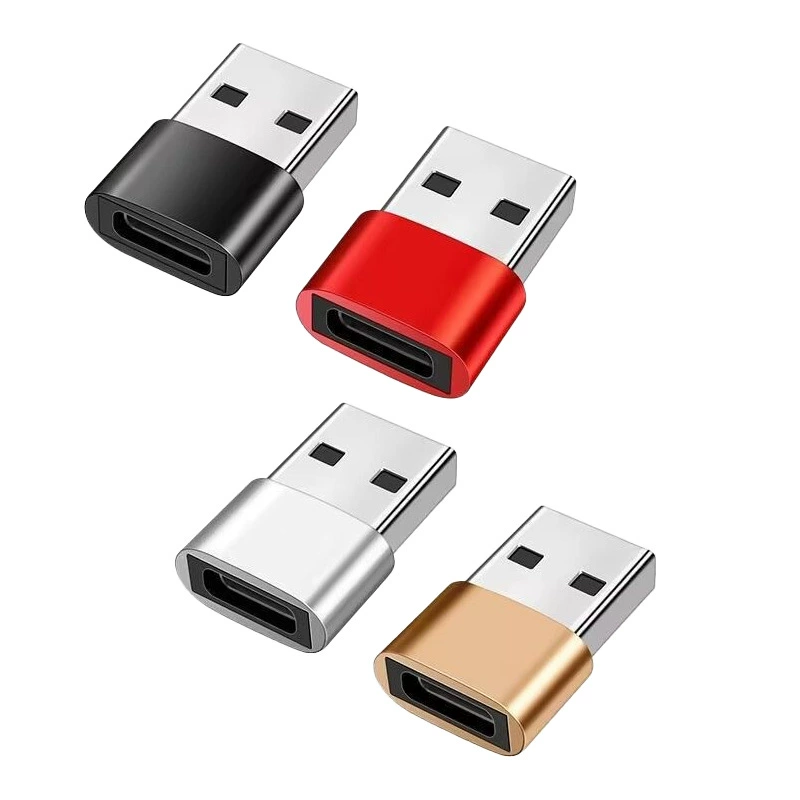 Переходник Type-C (гнездо) на USB (штекер) для автомобиля, мобильного телефона и компьютера — зарядка/передача данных (C→A)
