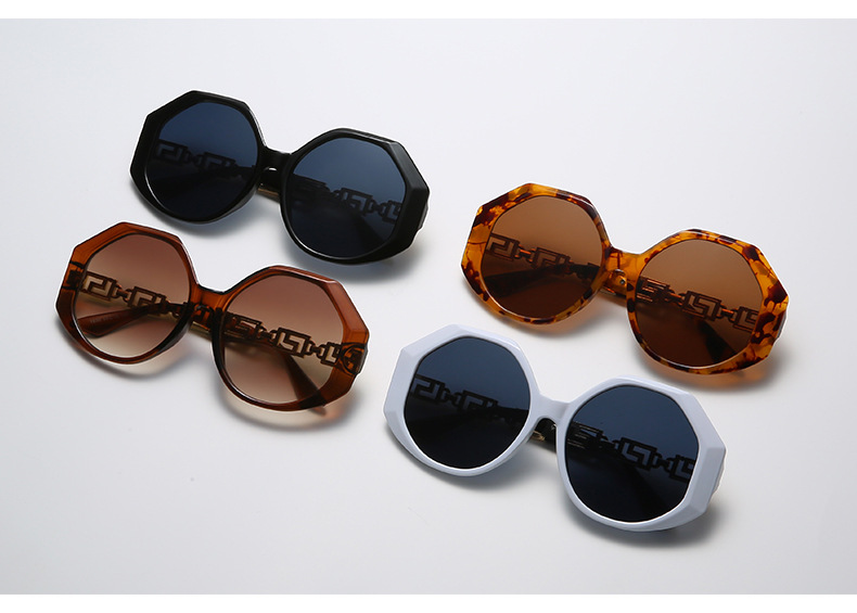 New Large-frame Polygonal Sunglasses Retro display picture 4