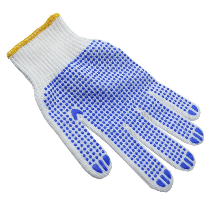 Guantes de trabajo antideslizantes de 700g, al por mayor, para invierno, de nailon con puntos, calibre 10, ultra resistentes, para hombre.