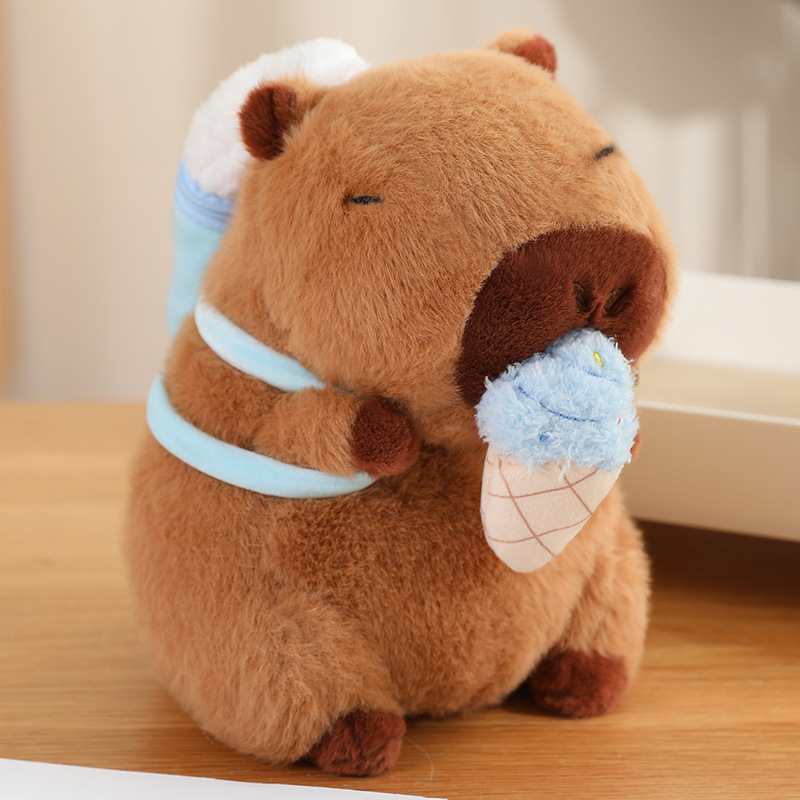 Fábrica de stock al por mayor de la nariz genuina osos muñecas de peluche colgantes capibara muñecas bolsas colgantes