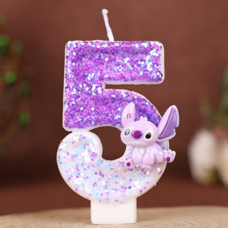 インターネット有名人パープルスティーディデジタルキャンドル誕生日ケーキデコレーションパーティーオーナメントプラグインクロスボーダー特別な手作りキャンドル|undefined