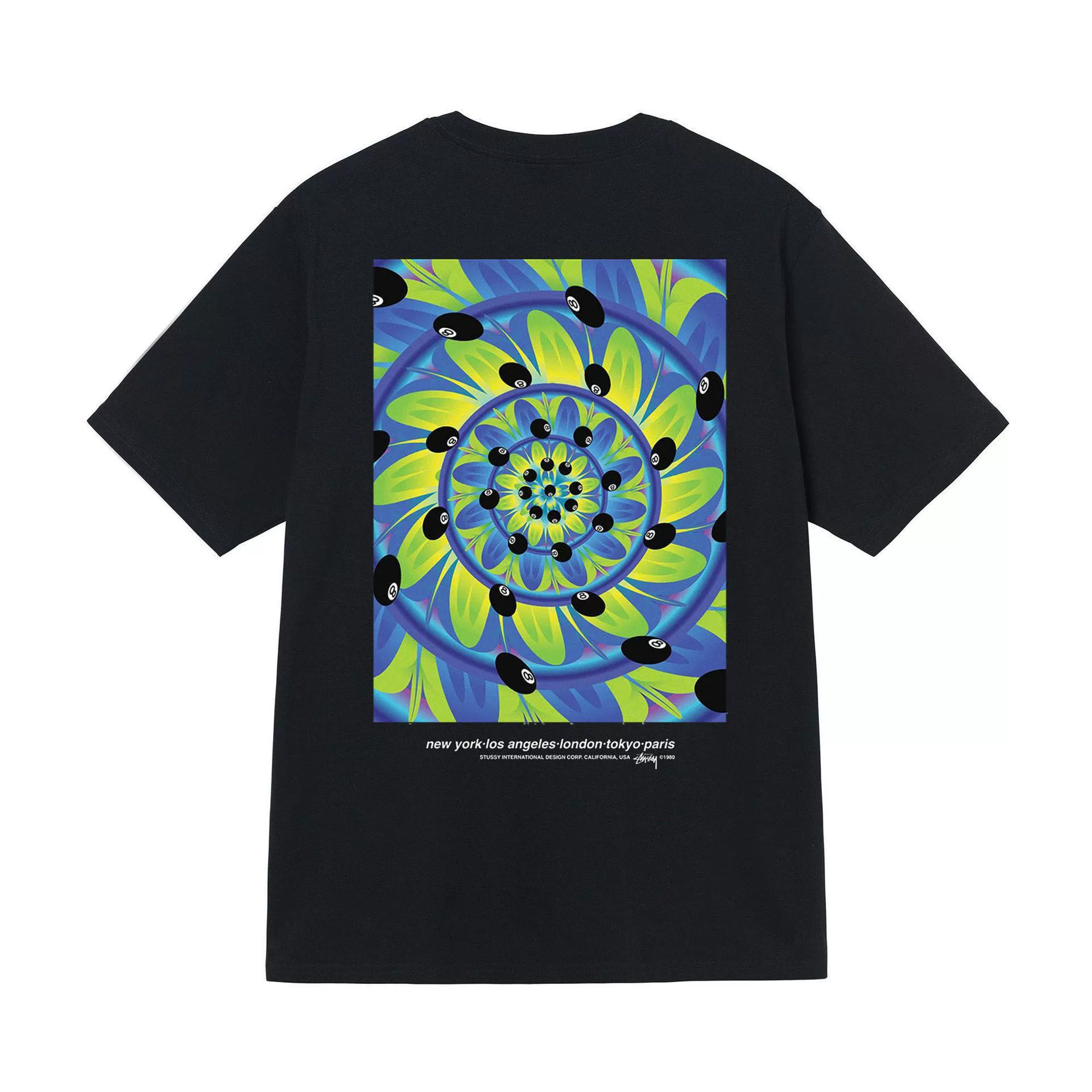 Футболка (Stussy) свободного кроя унисекс, короткий рукав, ткань 230 г, коллекция лета 2025