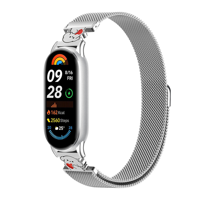 Xiaomi Mi Band 8/9/10 Xiaomi Watch Strap 10/NFC バージョンラブパピーミラネーゼループ磁気吸引ハンドに適しています|undefined