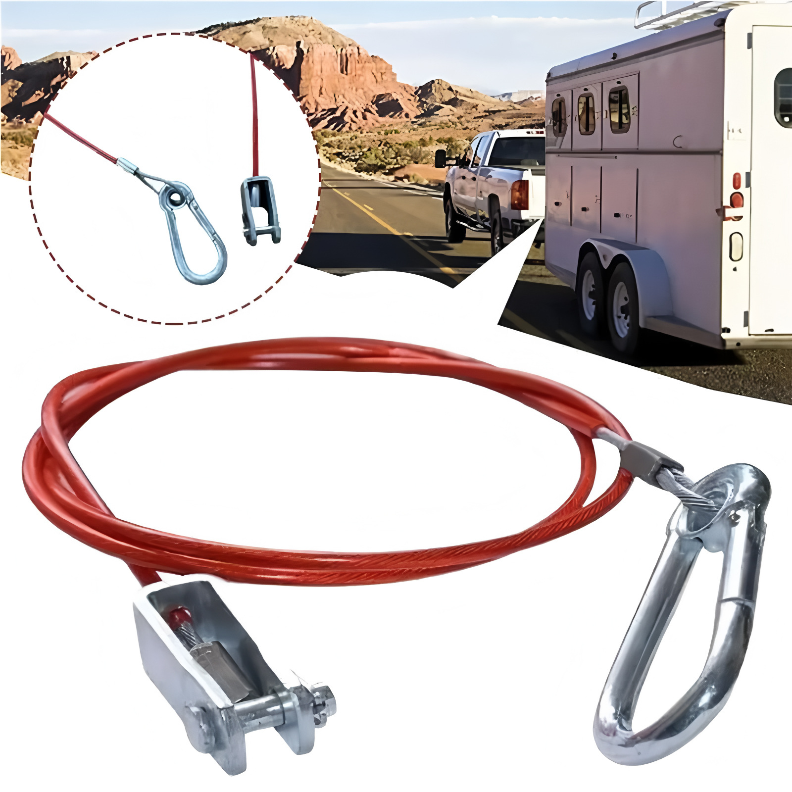 Cross-Border Hot Selling 304 Stainless Steel Wire Rope Steel Wire Rope Environmentally Friendly Plastic Coated Red Steel Wire Rope Trailer Steel Rope