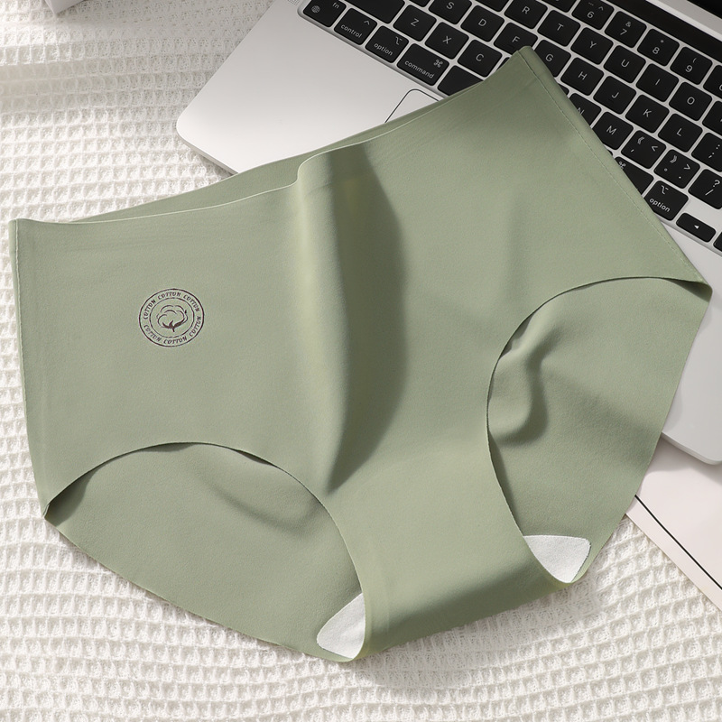 Ropa interior sin costuras para mujer, algodón puro, antibacteriano, transpirable, entrepierna, niña, ropa interior corta triangular de seda de hielo, ropa interior delgada deportiva, verano femenino