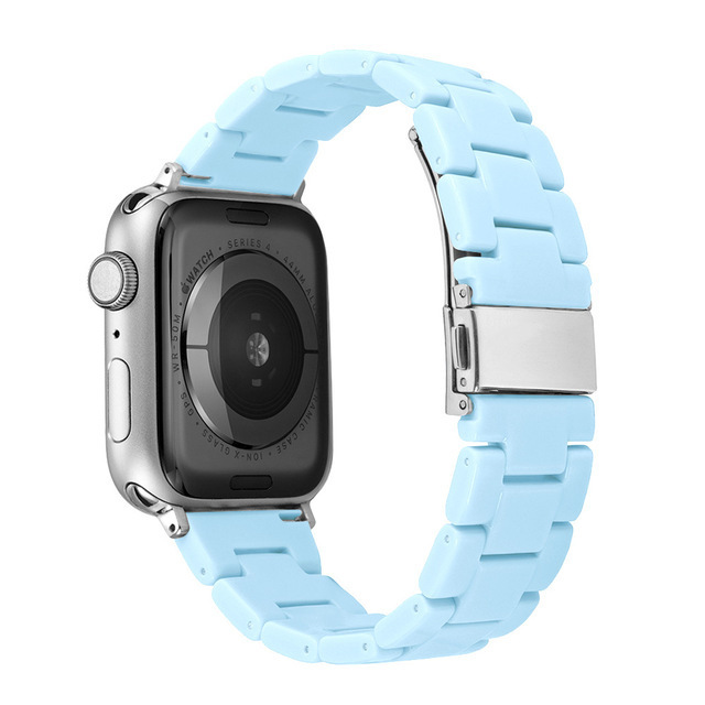Aplicable a Huawei Samsung tres correa de reloj de plástico arco iris sólido correa de reloj de plástico Apple iwatch