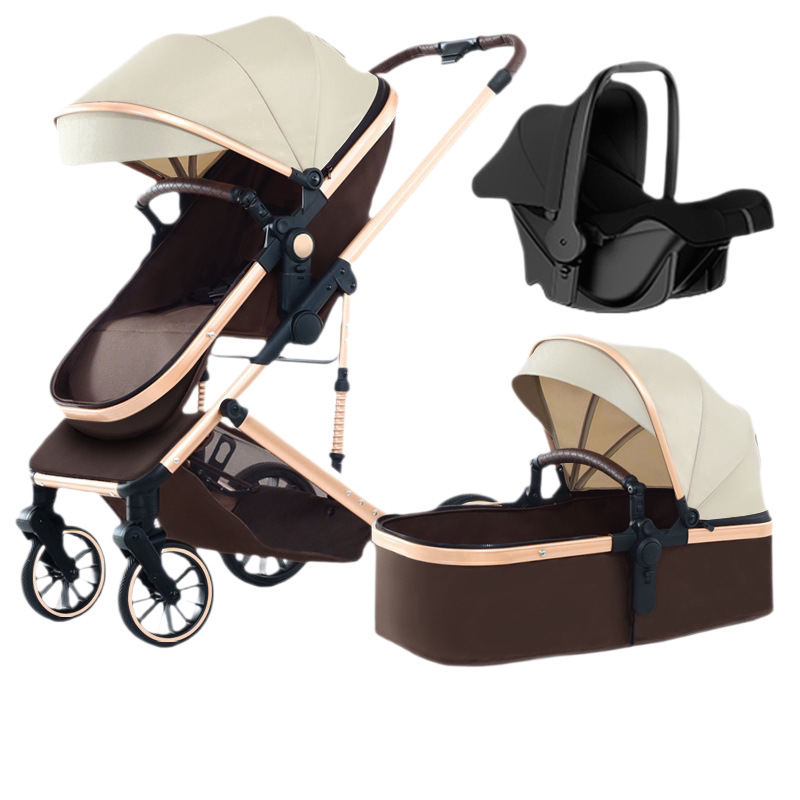 Carrito para bebés se puede sentar y acostar, carro plegable para bebés, carro antichoque de cuatro ruedas, carro BB para caminar, carro ligero para bebés