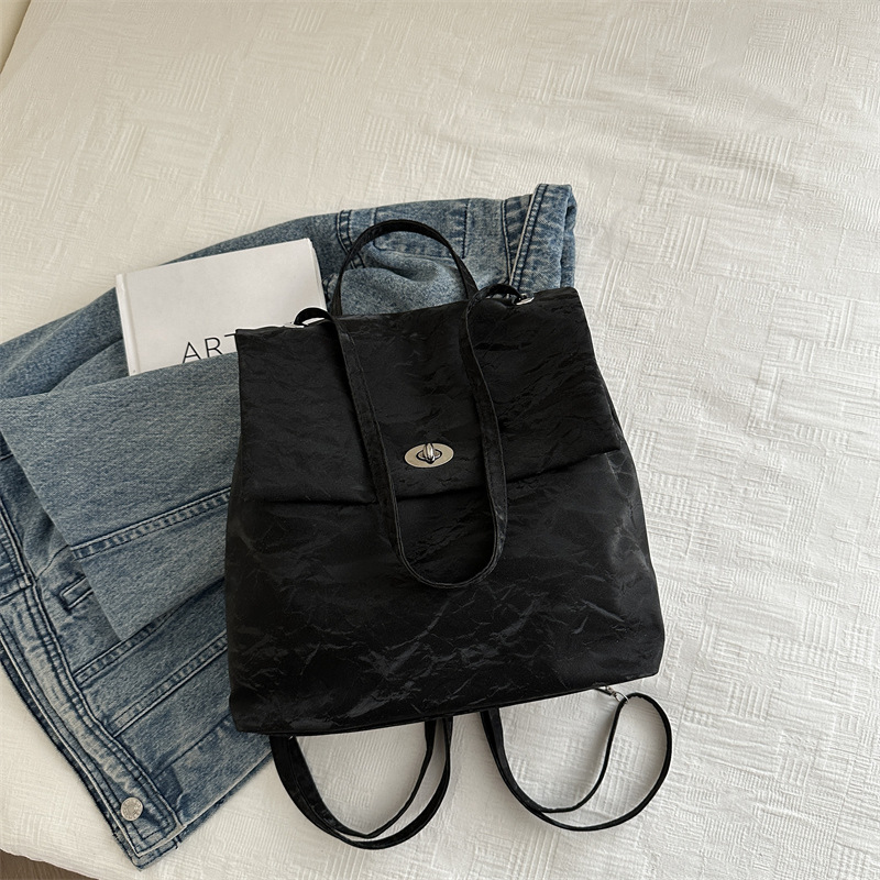 Mochila texturizada, mochila de mujer, mochila de mujer 2024 nueva moda, mochila de color sólido, mochila de viaje corto para estudiantes universitarios