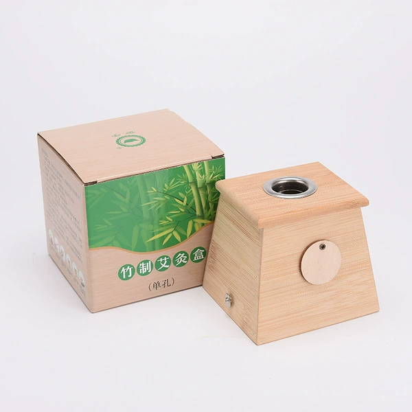 Single hole moxibustion box with packaging box