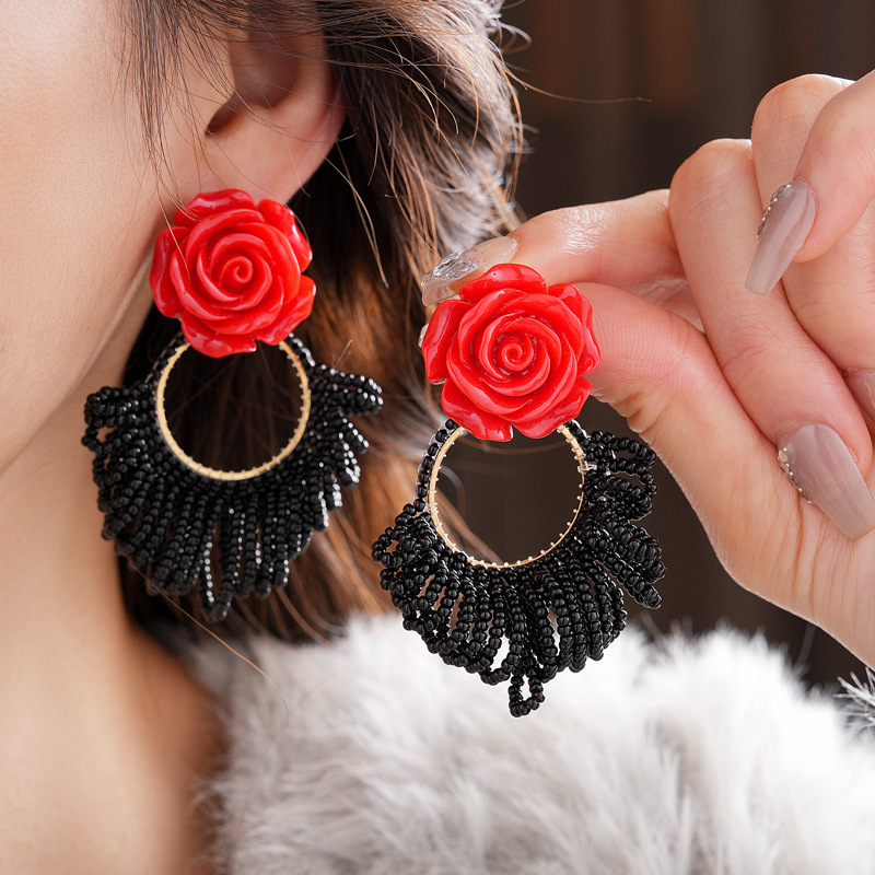 226# silver needle-black-red