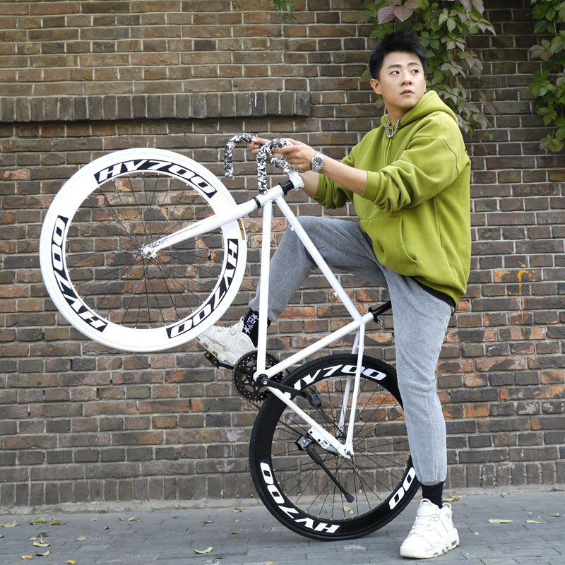 Fixed Gear Bicycle for Men with Solid Tires, Freewheel, Coaster Brake, Fixed Gear, Extremely Simple, for Adults, Students, Women, Children, Road Bike