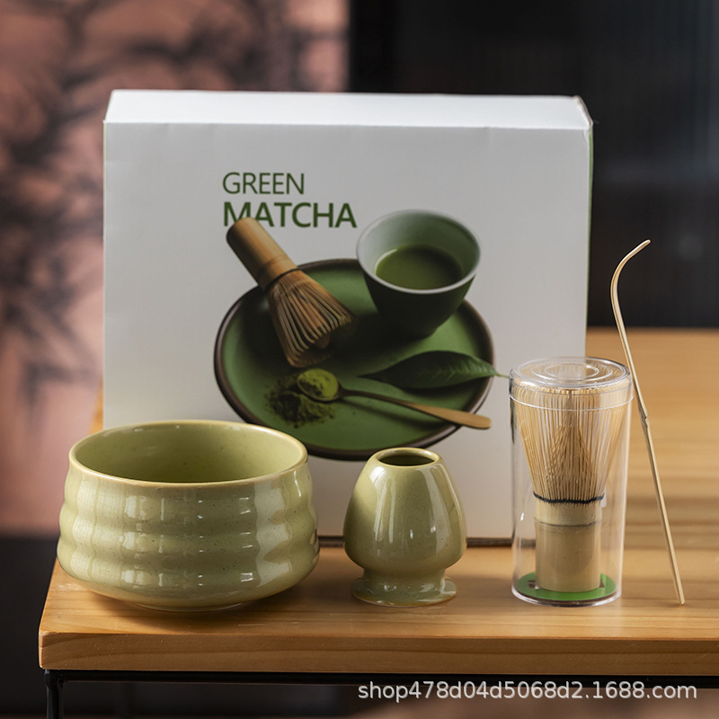 国境を越えた日本抹茶茶道道具、百本立茶筌、抹茶茶碗、宋代茶注ぎセットの家庭用コンプリートセット|undefined