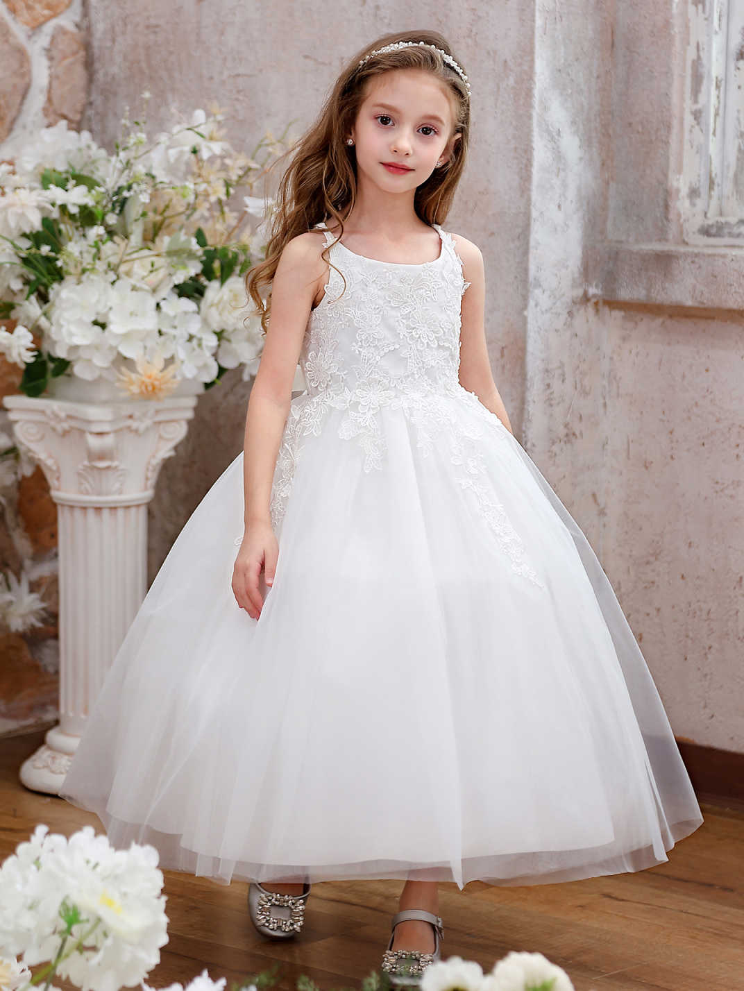 Nuevo vestido de boda de niños transfronterizos sin mangas satin bow show de cumpleaños vestido de ping-pong falda