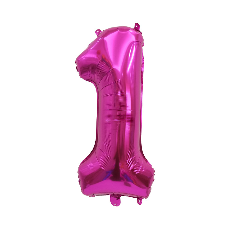 Pequeño globo digital 16 pulgadas versión americana delgada decoración del cuerpo fiesta de cumpleaños Comercio exterior globo de película de aluminio al por mayor globo digital