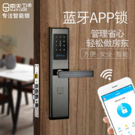 公寓密码锁手机远程app密码锁酒店民宿公寓防盗门蓝牙智能通通锁
