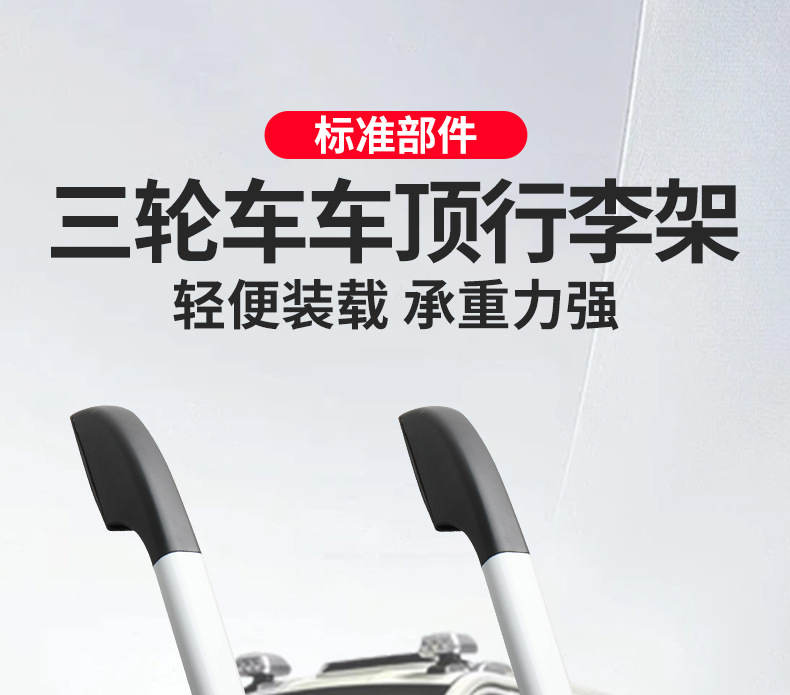 Electric Three-Wheel and Four-Wheel Luggage Rack with Thickened Aluminum Rod, Universal Roof Rack for Elderly Mobility Scooters, Modification Accessories
