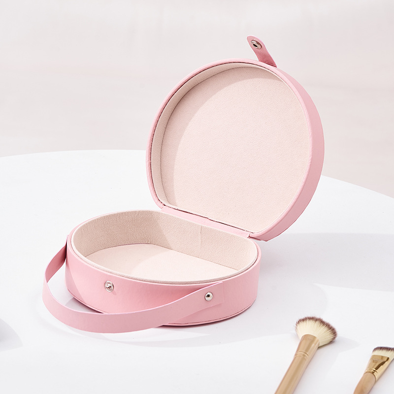 Bolsa de maquillaje semicircular OEM personalizada de fábrica alta capacidad maleta portátil soporte personalizado LOGO