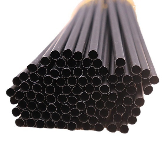 Paja de plástico desechable transfronteriza 6*260mm tubo recto PP niños hechos a mano material de bricolaje decoración de cóctel 12 colores