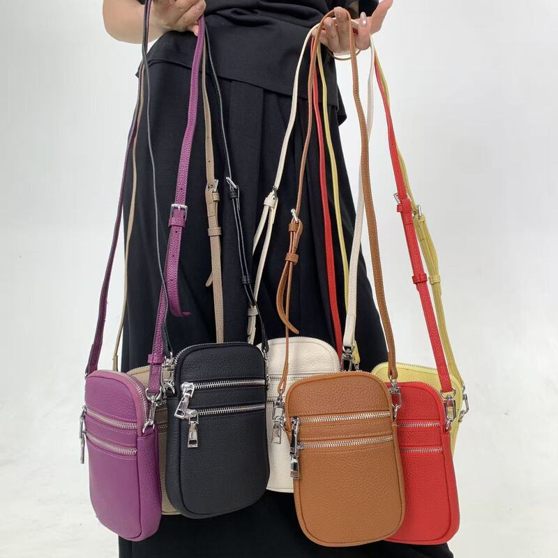 Cross-border exclusive: compact multi-pocket simple coin purse made of soft vegan leather, versatile shoulder and crossbody bag Cross-border exclusive: compact multi-pocket simple coin purse made of soft vegan leather, versatile shoulder and crossbody bag