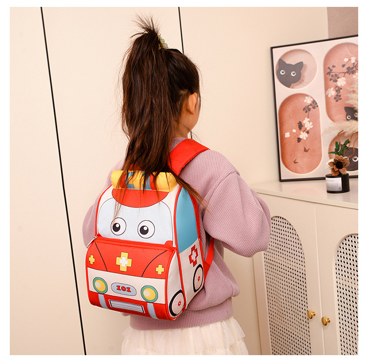 Unisexo Grande Nylon Dibujos Animados Lindo Cuadrado Cremallera Mochila Con Cremallera display picture 12