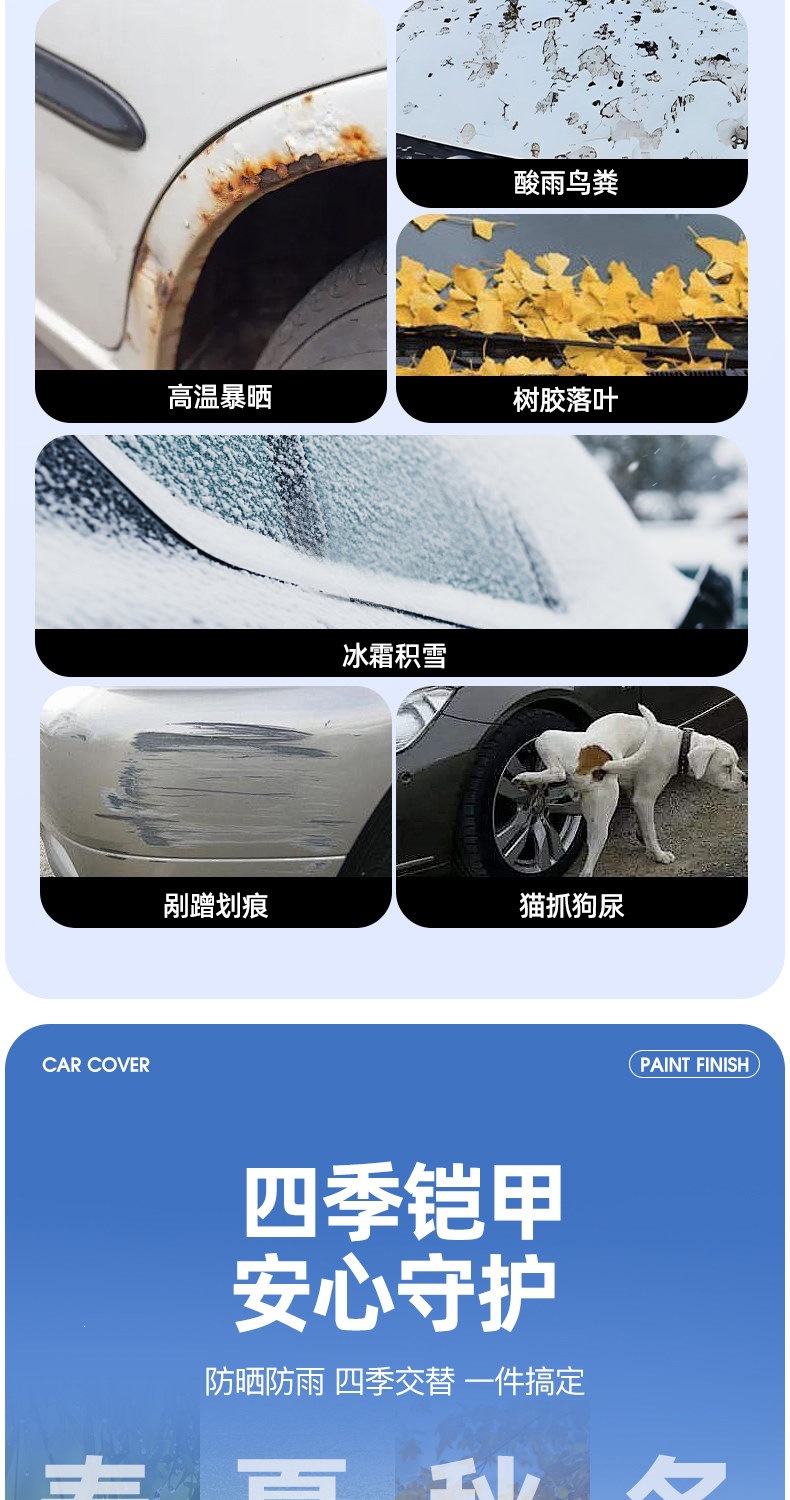 Car Cover, Sun Protection, Rainproof, Heat Insulation, Sunshade, Oxford Cloth Car Cover, Winter Thickened Car Cover, Car Cover, Outer Cover