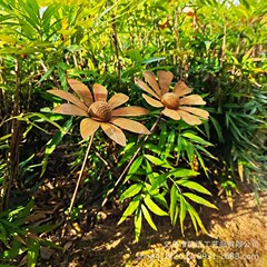 跨境热销铁艺雏菊洋甘菊仿真植物  花园庭院户外插花景观装饰布置