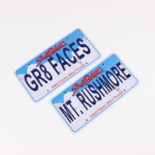 厂内外车牌印制广告三轮电动车牌铝制冲压印刷复古装饰铁皮画批发